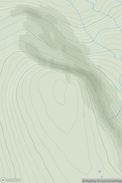 Thumbnail image for Sgurr Mor [North Skye and Raasay] showing contour plot for surrounding peak